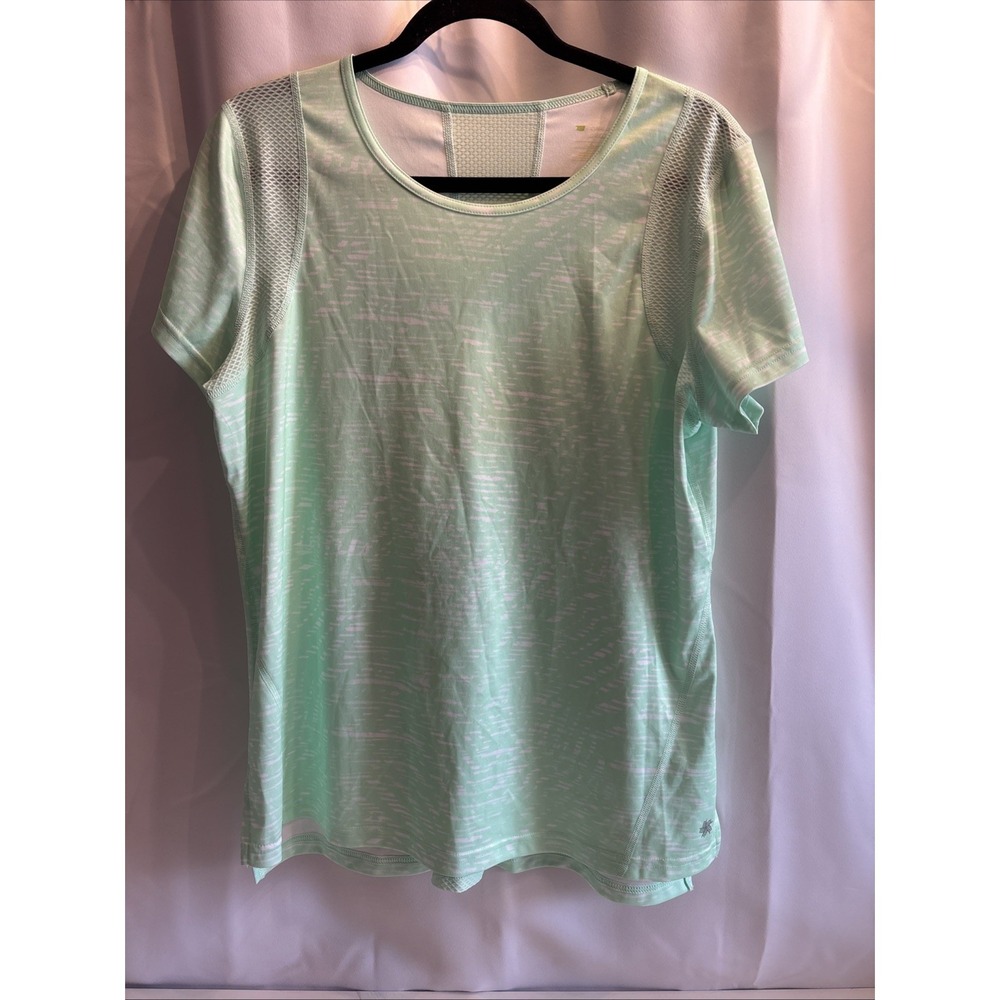 Tek Gear DryTek Moisture Wicking Lightweight Women's L Mint Round Neck Mesh